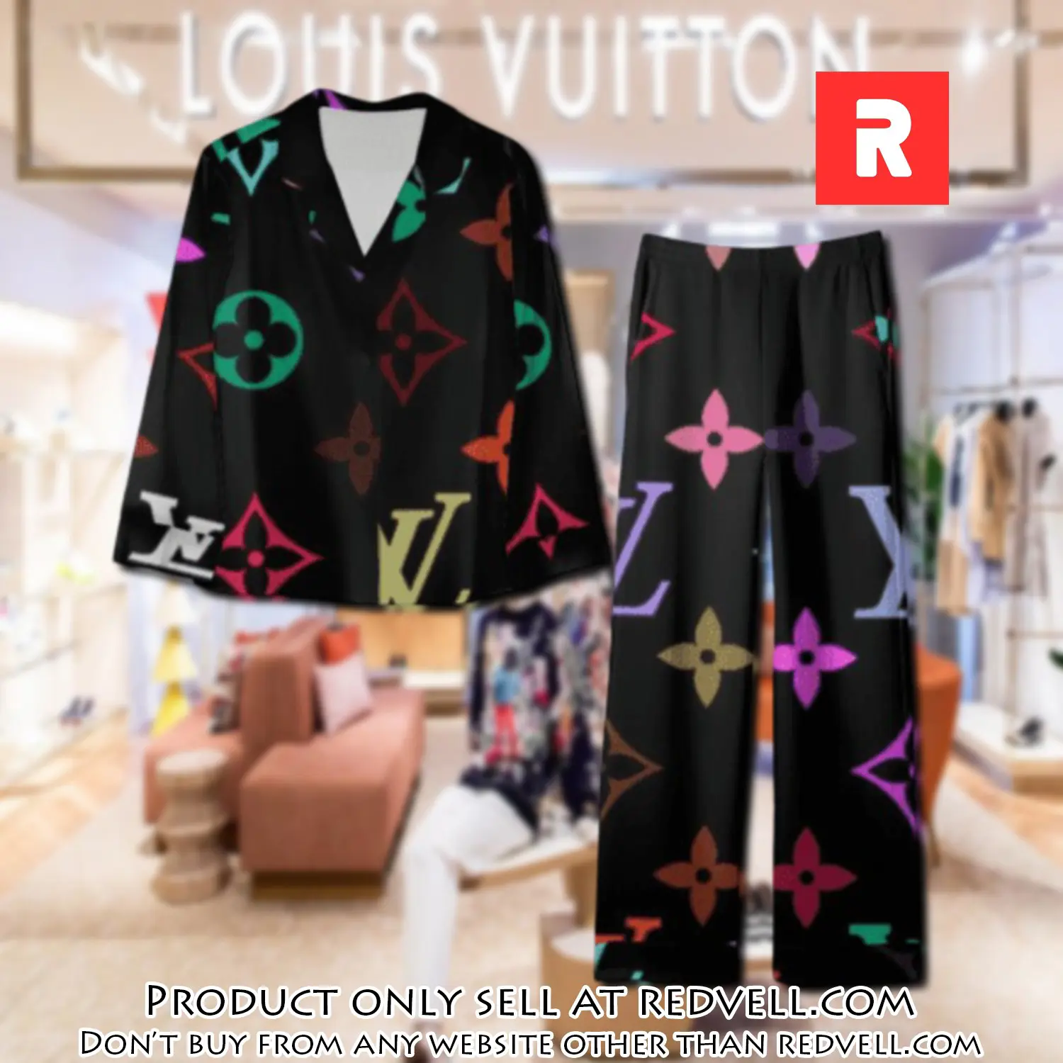 Trending luxury lv satin pajama set pjs1099 rv5536812